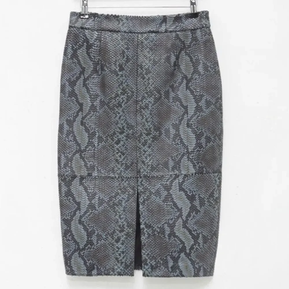 French connection snake skin pencil leather skirt - Picture 2 of 3